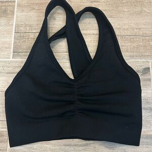 Alphalete Black Seamless Sports Bra with Racerback